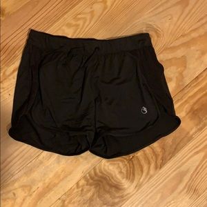 black athletic shorts